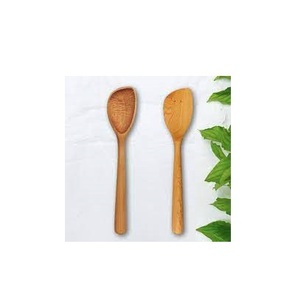 Cuillère en bois Logo personnalisé cuillères de dégustation en bois de bambou écologique cuisson ustensiles de service petit pour la main brillant poli - Product Image 5