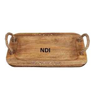 Bandeja de servicio de ratán, cocina, catering, desayuno usado, bandeja de servidor de alimentos, vajilla para el hogar, Decoración de mesa - Product Image 4