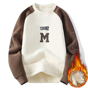 Vente en gros en usine de pulls à col rond personnalisés pour hommes vêtements d'hiver de haute qualité sweats à capuche avec logo personnalisé et contraste de couleur sweats à capuche - Product Image 1