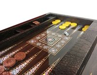 Ensemble de Backgammon de Luxe en Cuir Durable Star, Taille Unique