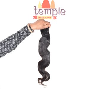 Machine double trame Traitement Aucun Indien Naturel Couleur Noir Femmes Cuticule Aligné Tissage Non Transformé Extensions de Cheveux Humains - Product Image 1