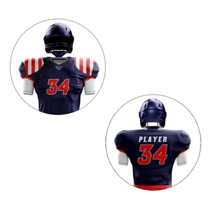 เครื่องแบบอเมริกันฟุตบอลขนาดใหญ่พิเศษเสื้อเจอร์ซีย์สั้นระบายอากาศได้ดีแห้งเร็วฤดูร้อนออกแบบได้ตามต้องการ - Product Image 5