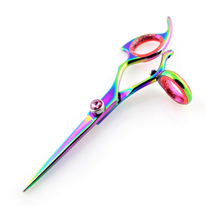 กรรไกรตัดผมสแตนเลสสตีลขนาด5.5นิ้วใช้สำหรับร้านตัดผมร้านตัดผมตัดผมแบบหมุนหัวแม่โป้งช่วยแต่งผมตรงปลายแหลม - Product Image 6