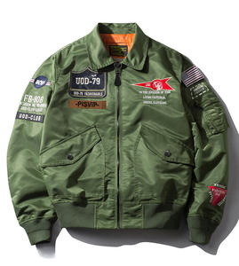 Nouvel arrivage Personnaliser le nouveau design blouson d'aviateur classique de vol d'hiver pour hommes Vestes imprimées décontractées intelligentes enduites imprimées tissées - Product Image 4