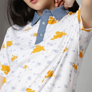 Gran oferta de camiseta Polo para mujer, algodón de alta calidad, diseño de secado rápido y transpirable, estampado personalizable para ropa de verano - Product Image 3
