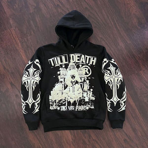Sudaderas con capucha Hombres Gráfico Pullover Sudadera con capucha Streetwear Manga larga Top con capucha con estampado cruzado Hasta la muerte Diseño Múltiples colores - Product Image 6