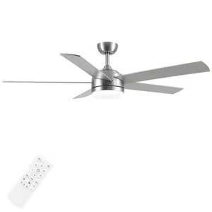 Ventilateur de plafond HigherStandard Big i6 84 pouces en aluminium brossé avec tige de 12 pouces pour extérieur - Product Image 1