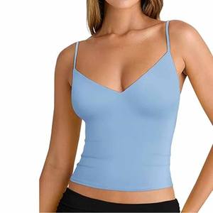 Vente chaude 2025 BM Style haute qualité ajusté col en V Sexy femmes haut débardeur sans manches respirant débardeur fait par robe sport - Product Image 4