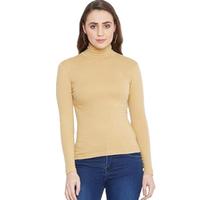 HiNecks pour dames en coton uni Chemise en coton de haute qualité à manches longues pour dames de créateur à la mode et au design de luxe