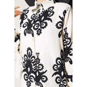 Ensemble 2 Pièces Ethnique en Viscose à Motifs Ecru - Product Image 4