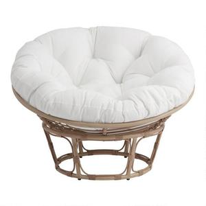 Chaise confortable en rotin Papasan avec coussin meubles indonésiens - Product Image 3