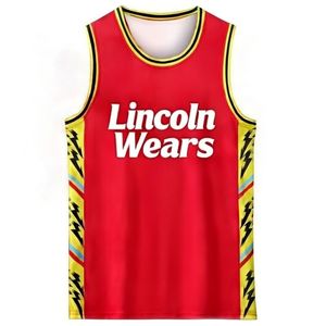 Uniforme de basket-ball personnalisé avec logo imprimé, respirant, anti-UV, anti-bactérien, en tissu mesh 100% polyester, coupe athlétique pour hommes - Product Image 3