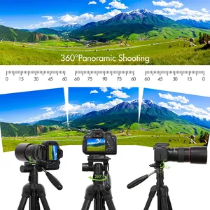 TTT-010 180CM/70.87 Inch Aluminum Alloy Photography Tripod Monopod Portable Horizontal Camera Tripod Stand