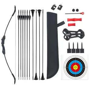 Set di arco e frecce ricurve portatili per bambini 6-12 anni Kit di arco per principianti migliori regali per adolescenti