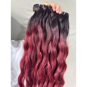 Extensiones de Cabello Virgen Ondulado Indio Borgoña de 8 Pulgadas, Cabello Indio Natural, Ondulado Profundo Suelto, Puntas de Cabello Super Doblemente Tramadas, Lacio Rizado - Product Image 4