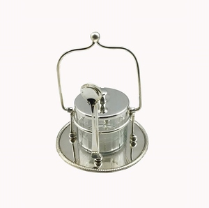 Tapa de Metal Plateada para Tarro de Mermelada con Diseño Tradicional Sheffield de Sweet England, Cuchara para Té, Decoración de Mesa Aprobada por la Familia Real - Product Image 1
