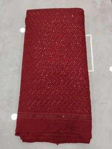 Majisa tissu de rayonne traditionnel Lucknowi Chikan brodé tissé hommes et enfants Kurtas Stretch vêtements en vrac robes pour filles - Product Image 5