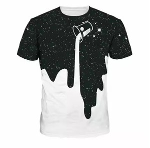 เสื้อยืดโอเวอร์ไซส์สำหรับผู้ชายคอกลมผ้าโพลีเอสเตอร์/ผ้าฝ้าย - Product Image 6