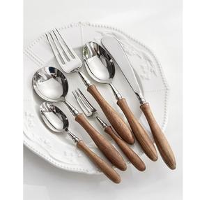 Ensemble de couverts en métal d'inspiration designer avec ensemble de couverts en métal de style moderne ensemble de couverts à manger de tous les jours pour une cuisine raffinée - Product Image 3