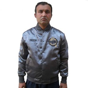 Logo personnalisé veste pour hommes de haute qualité Vintage 3D broderie Satin personnalisé broderie lettre patchs grande taille mouton pour l'été - Product Image 4