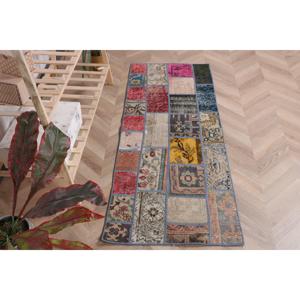 Vintage 1.8x4.9 ft Rug, Small Turkish Rug, <b>Red</b> Bordered <b>Wool</b> Rug - Product Image 1