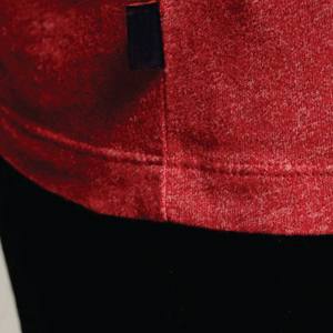 Camiseta Ringer de dos tonos sin etiqueta: algodón pesado con cuello grueso, mangas raglán, cuello redondo, diseño de retazos para hombres - Product Image 5