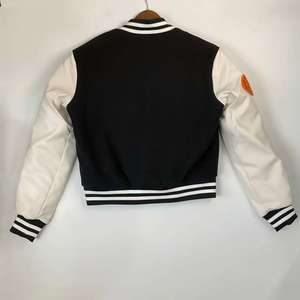 Blouson universitaire en laine personnalisé pour homme, col montant, broderie chenille, lettrage frontal, streetwear, coupe-vent hiver - Product Image 2