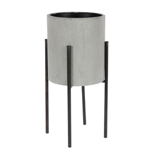 High Quality Performance Top Selling Antique Black Matt Powder Coated Finishing Metal Iron <b>Large</b> Round Shape Planters Pots - Product Image 2