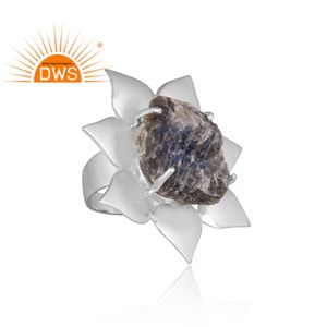 ร้อนขายดี925เงิน Labradorite พลอยดอกไม้รูปแบบแหวนเครื่องประดับผู้ผลิต - Product Image 2