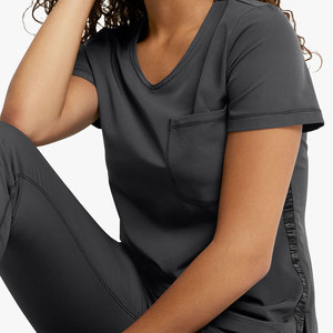 ชุดยูนิฟอร์มพยาบาลแบบสครับสำหรับผู้หญิง ดีไซน์ทันสมัย บริการ OEM ชุดยูนิฟอร์มทางการแพทย์ ชุดสครับโรงพยาบาล แขนสั้น ดีไซน์ล่าสุด - Product Image 4