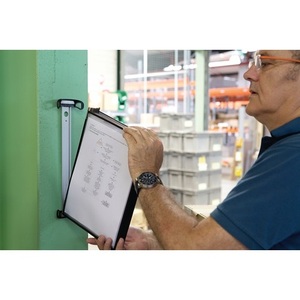 Black Wall Mount for 5 PP Display Panels with <b>A4</b> Tariff <b>Folder</b> for Display Shelves - Product Image 5