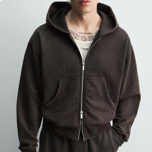 Men's <b>Hoodie</b> Factory Price High Quality Wholesale Rate Casual Wear With Zip Up Closure And Hood <b>For</b> Relaxed Fit Customized Logo - Product Image 3