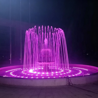 Fontaine musicale extérieure de qualité supérieure avec jets d'eau dansants, éclairage LED RGB pour parcs, lacs et complexes hôteliers