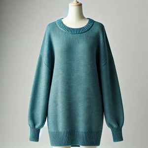 Pull en dentelle à col en V décontracté pour femmes de haute qualité, respirant, tricoté, chaud, épaisseur standard, vêtements d'automne et d'hiver - Product Image 3