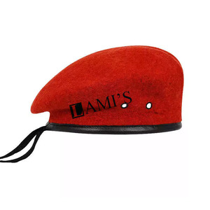 Custom Logo Wool Multi Color Flat Top Ceremonial Wool <b>Beret</b> Hat Ceremonial <b>Beret</b> Hat - Product Image 1