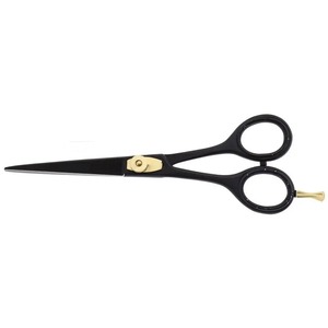 Tijeras de adelgazamiento para corte de cabello, 5,5 pulgadas, maquinilla de afeitar afilada, acero inoxidable japonés y tornillo de tensión de ajuste fino, negro - Product Image 2