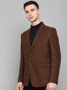 Hot Sale <b>Mens</b> Classic <b>Brown</b> <b>Blazer</b> with Court-Style Design for Business Office and Formal Events Available at Best Price - Product Image 3
