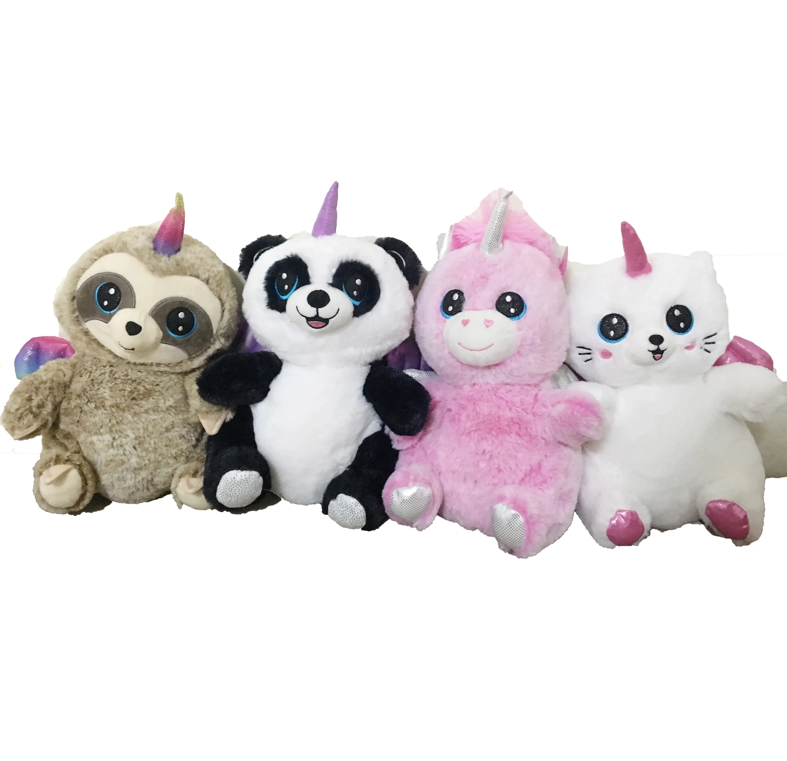 Crane Machine Toys Animals Plush Toy Surplus branded Stock plush toy Winged Pals Panda Unicorn Purple Sparkly Wings Horn