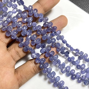 Perles de Tanzanite de Haute Qualité, Forme Poire Lisse, Briolette, Pierre Naturelle, Perles Simples pour la Fabrication de Bijoux - Product Image 2