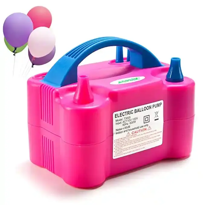 Inflator balon listrik, alat portabel pompa tiup Helium otomatis