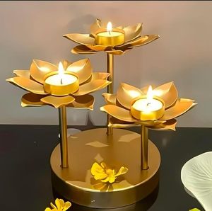 Top Selling Gold Plating Metal in Iron Art Candlestick Holder Home Decoration for Room Decoration <b>Candle</b> Tea Light <b>Mold</b> - Product Image 4