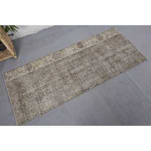 Tapis Patchwork Vintage Style Classique de 2.3X5.5 pieds en Laine Motif Rectangle Beige pour Salon Chambre à coucher Latex Polyester - Product Image 2
