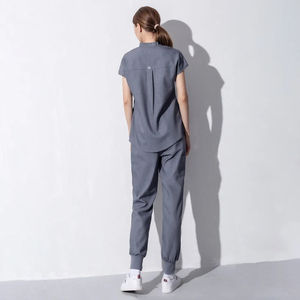 ชุดพยาบาลสำหรับผู้หญิง ชุดยูนิฟอร์มทางการแพทย์ผ้าฝ้ายสั่งทำ กางเกงจ็อกเกอร์ แขนสั้น เสื้อผ้าสำหรับบุคลากรทางการแพทย์ แห้งเร็ว - Product Image 2