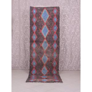 Auténtica Alfombra Marroquí Hecha a Mano, Boucherouite, Estilo Bohemio, Colorida, Vintage, Decoración Artesanal del Atlas - Product Image 1
