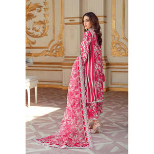 Conjunto de Chifón CHARIZMA de 3 Piezas, Camisa Estampada KARANDI con Dupatta Bordada y Pantalones-BIC-2580 - Product Image 4