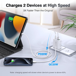 Cargador USB C 40 W 4 puertos bloque de carga rapida bloque de carga USB Bộ chuyển đổi Bộ sạc cho Bộ sạc Iphone - Product Image 3