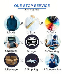 Sudadera de Cuello Alto Personalizada ODM, de Algodón Grueso, Bordada, Suave, Holgada, para Mujer - Product Image 5