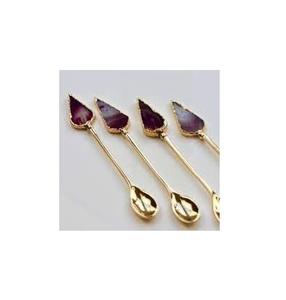 Cuillère en acier pour manche en bois et cuillère à dessert design Poignée faite main Design unique pièce au meilleur prix - Product Image 2