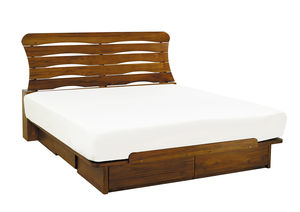 Lit en teck classique King-Size Ensemble de planches en bois massif Design moderne européen chinois Durable Confortable Chambre Hôtel - Product Image 3