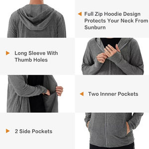 เสื้อฮู้ดมีซิปสำหรับผู้ชาย, เสื้อผ้าสวมใส่สบายย้อมสีล้วนดีไซน์ใหม่สำหรับฤดูหนาว - Product Image 4